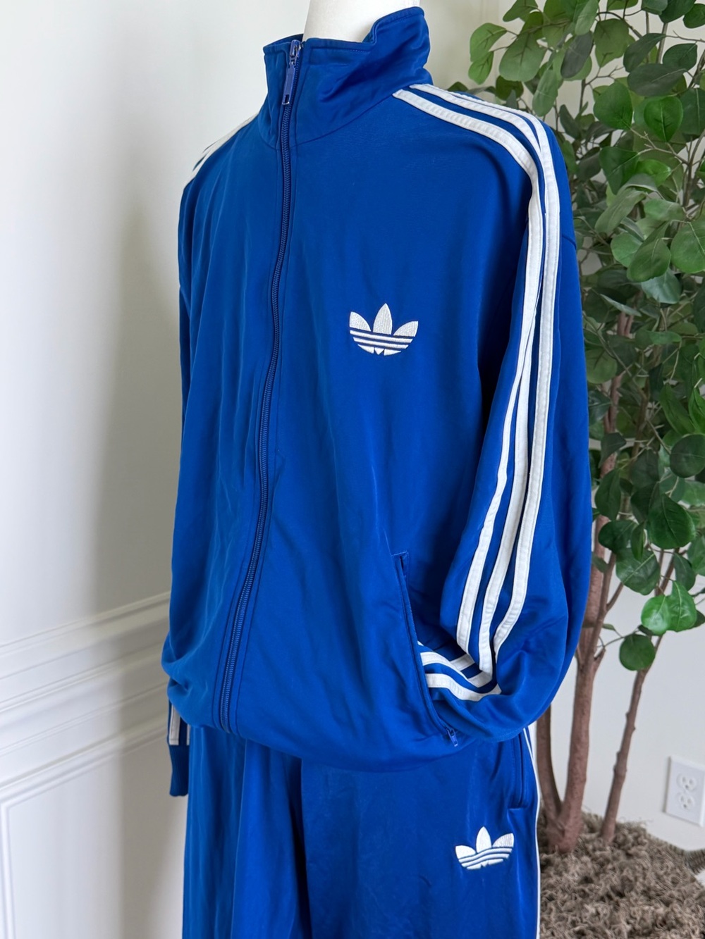 Adidas Originals Trefoil Tracksuit Set Royal Blue White Blokecore Y2K Large
